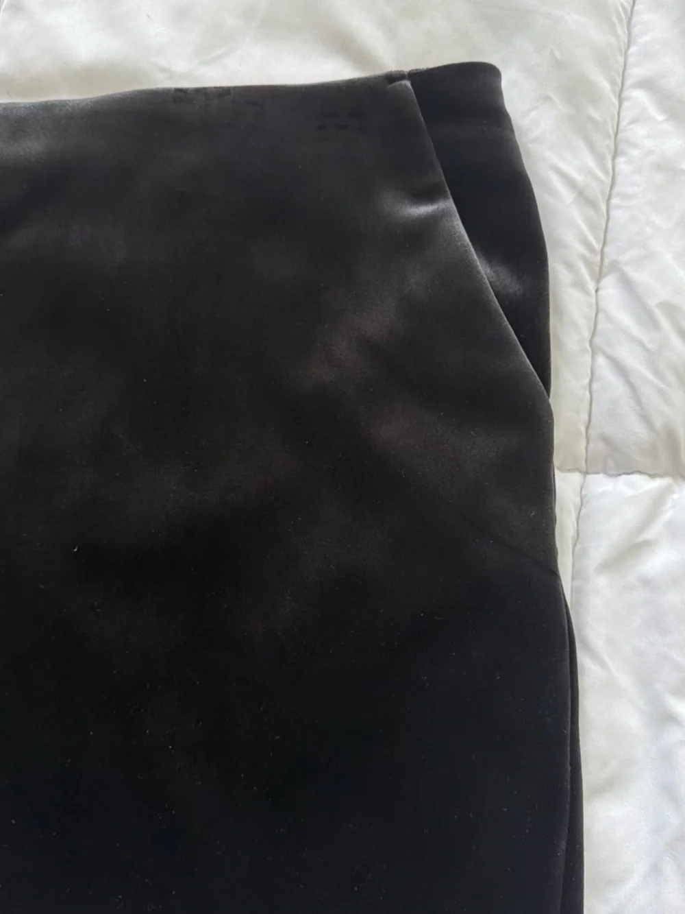 Express Black Velvet Mini Skirt
